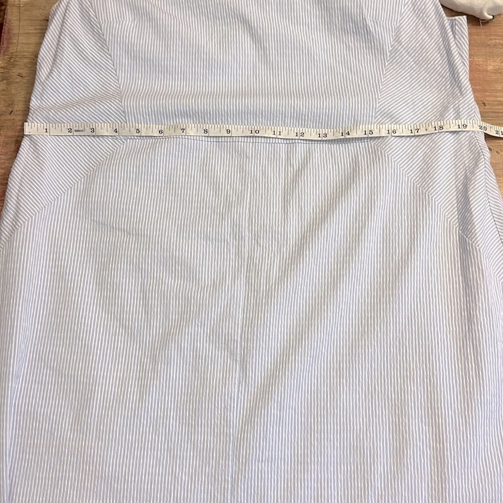 Jaeger -Classic Prep Blue/White Textured Dress, Excellent Condition, Size XL - Picture 10 of 13
